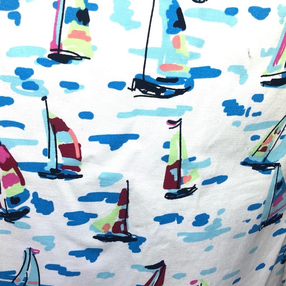 NWT Talbots Sailboat Nautical Print Fitted Skirt.  Size 12 - Picture 3 of 6